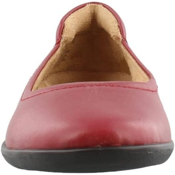 Naturalizer Women's Red Closed Rounded Toe Slip on Flexy Ballet Flat Shoes - Picture 4 of 8
